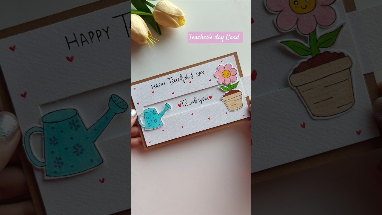 Cutest Teachers Day Slider Card Idea!