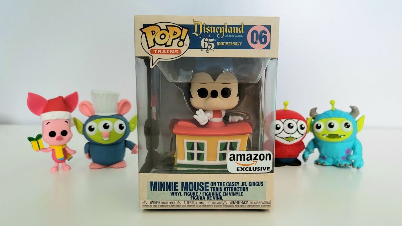 8K Funko Pop Trains #6 Disneyland 65th Anniversary Minnie Mouse on the Casey Jr. Circus Amazon!