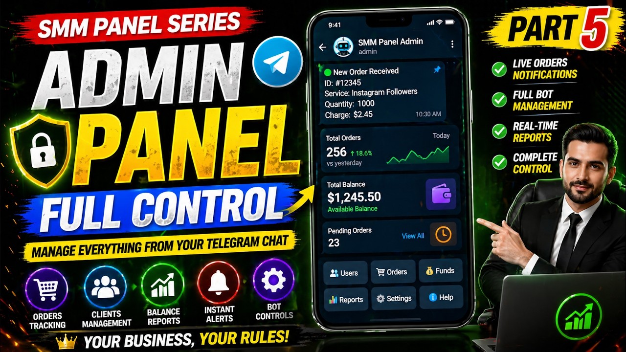 👉 Control Your SMM Panel via Telegram 🔐 Admin Bot Setup (Full Guide) | Part 5