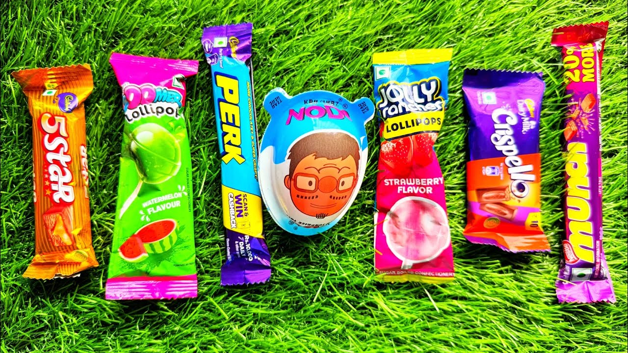 ASMR Most Popular Candys / some lots of colorful rainbow lollipop candy //unpacking chocolate eat