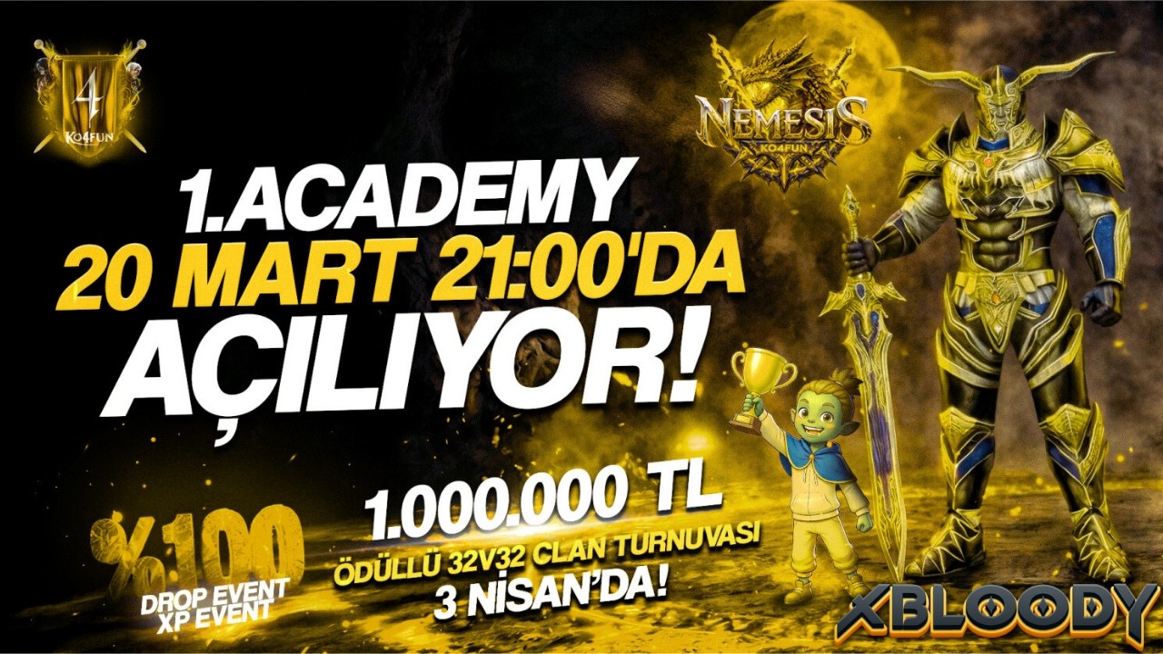 🔥KO4FUN 🔥NEMESİS 🔥1.ACADEMY  🔥20 MART SAAT 21:00