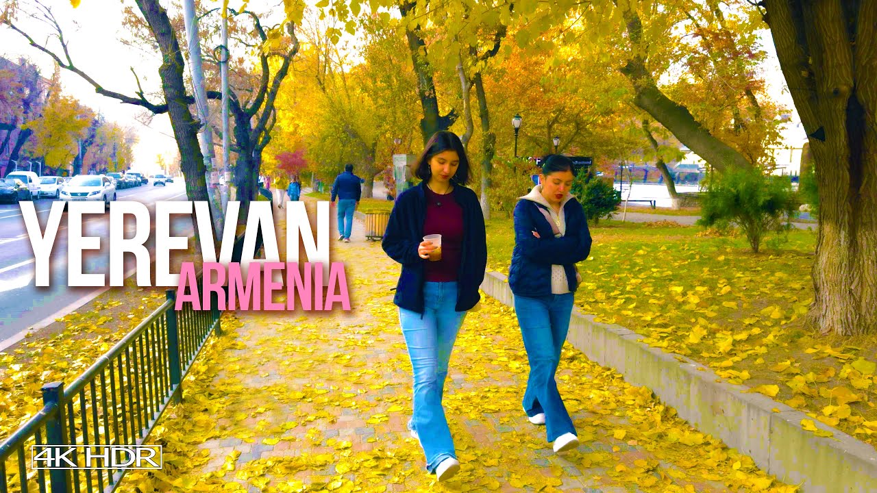 Walking Through Yerevan&rsquo;s Autumn Magic | Peaceful Armenia Walk | 4K HDR 60fps