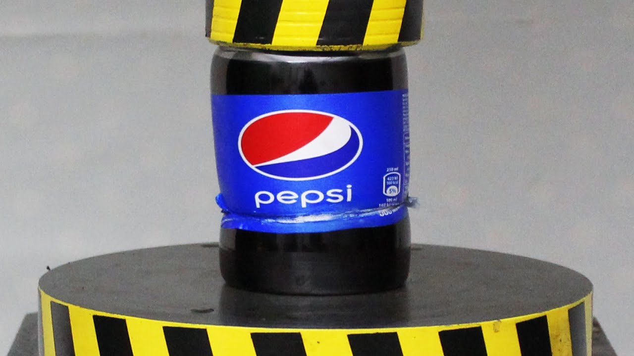 EXPERIMENT HYDRAULIC PRESS 100 TON vs PEPSI