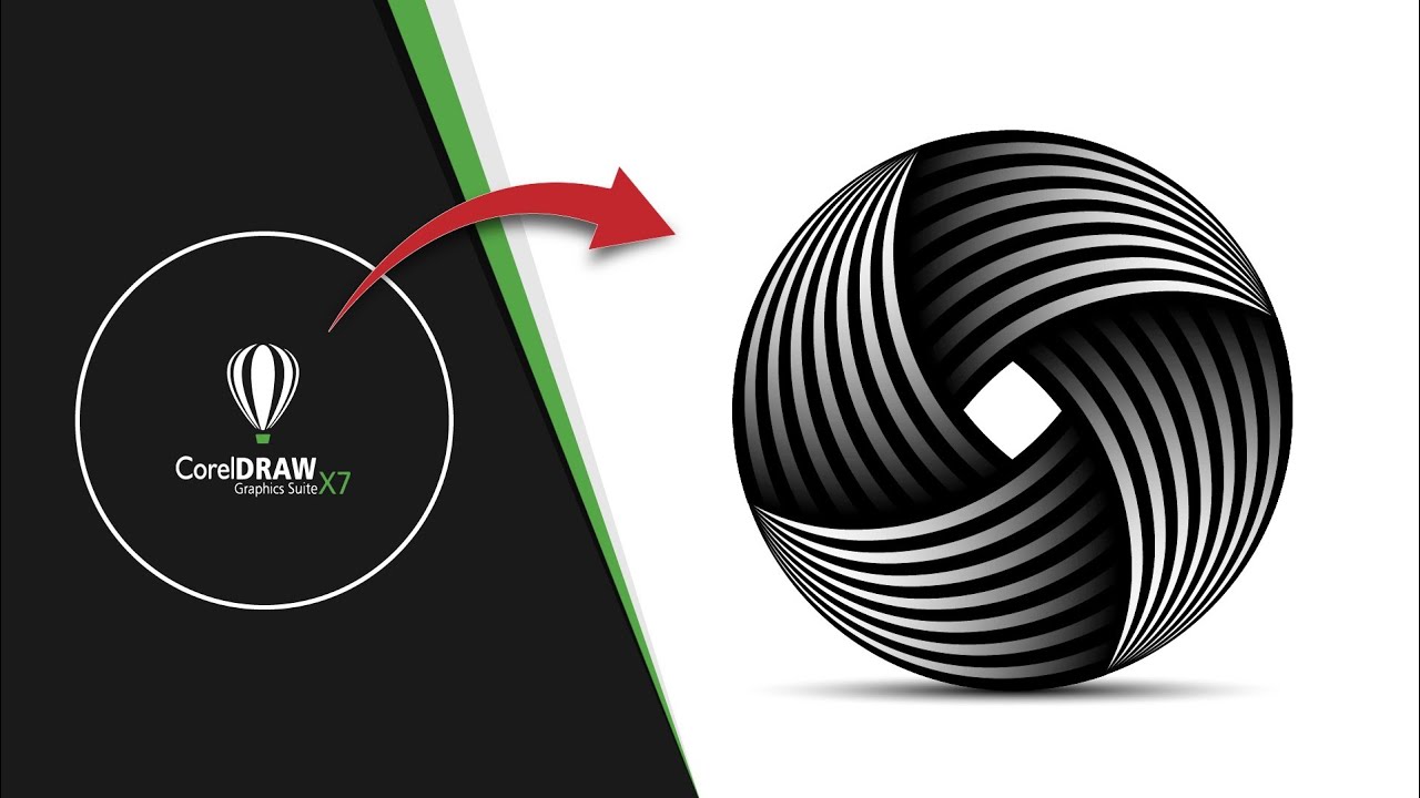 How To Make a Abstract Spiral Vortex Logo Design in CorelDraw X7 | CorelDraw Tutorial For Beginners
