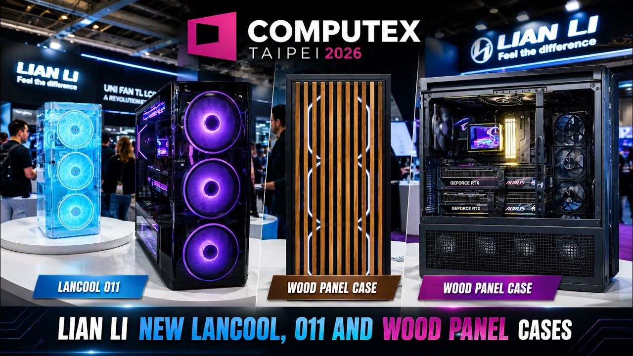 Lian Li New Lancool, O11, V2000, B4-MATX And Wood Panel Cases Showcased At Computex 2026