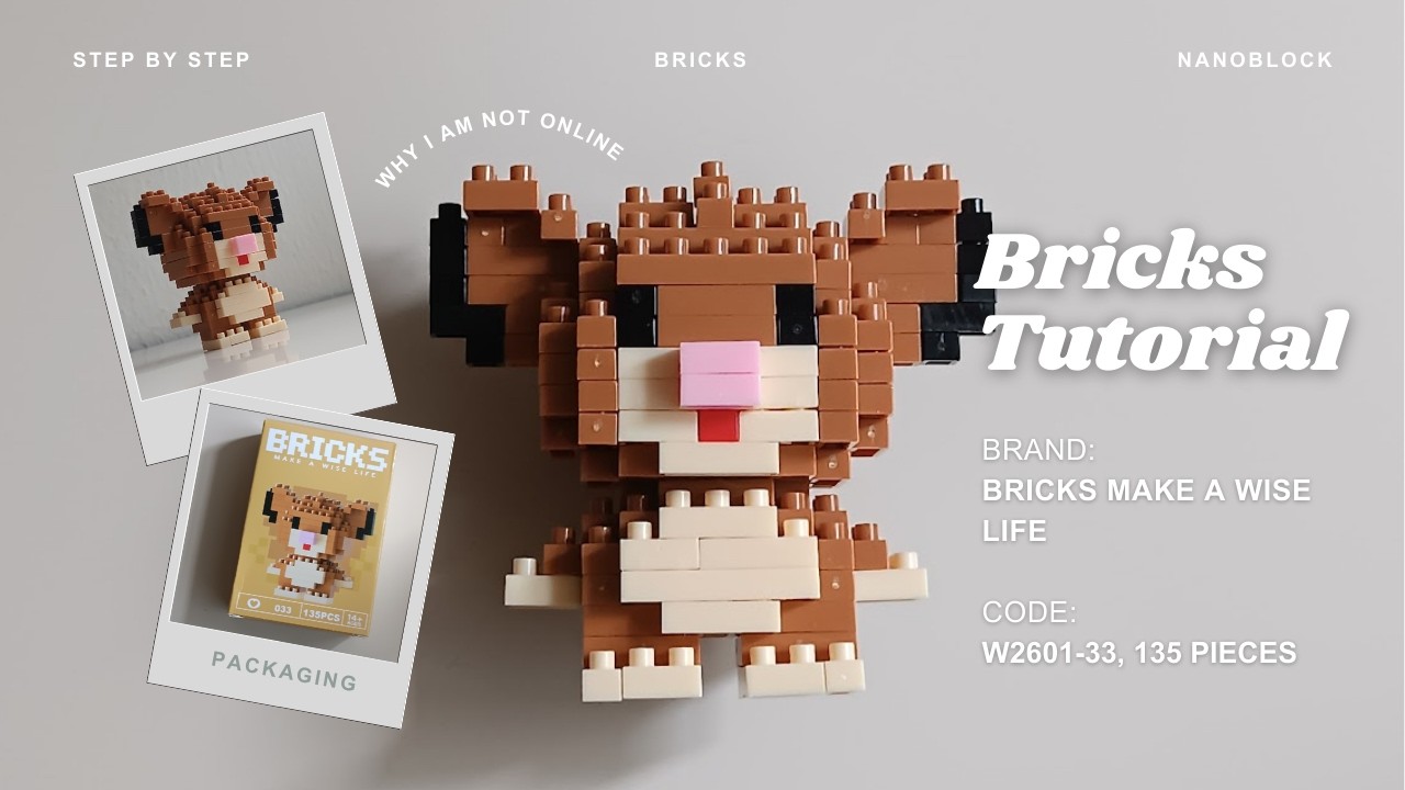 How to Build Simba Disney Lion King Building Blocks | Bricks Make a Wise Life 033 Tutorial
