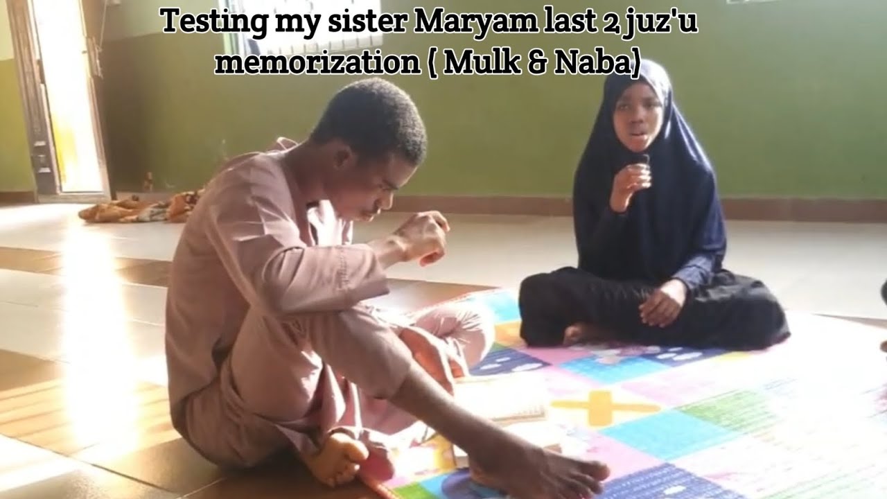 Testing my sister Maryam memorization with Tajwid questions  || Abu Ukasha Mundhir
