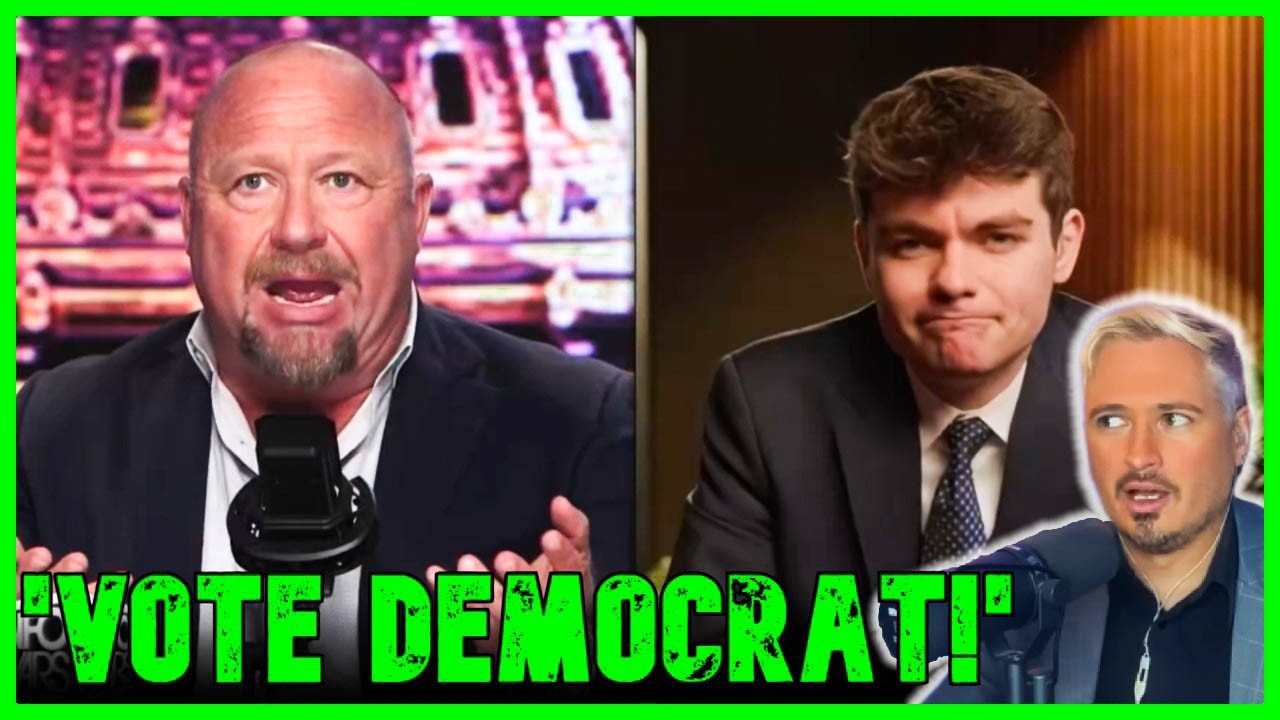 Alex Jones WEEPS IN SORROW As Nick Fuentes Says 'VOTE DEMOCRAT' TO HIS FACE! | Kyle Kulinski Show