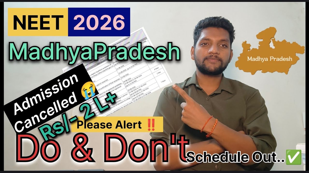 MP NEET 2026 Round 1 Schedule ✅ | Do & Don't ⚠️‼️| MP DME 2026 | #mpdme #mpneet @become_a_doctor_ 