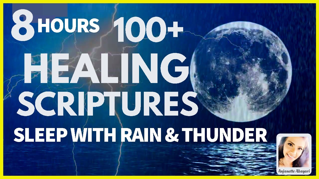 Healing Bible Verses for Sleep With Rain  | Bible Verses for Sleep Female Voice |