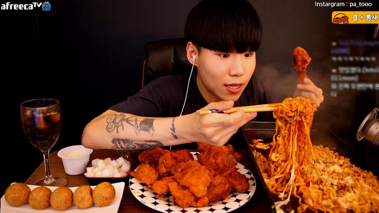 핫뿌링클에 바삭치즈볼 틈새볶음면 치즈추가해서 먹방! MukBang Eating Show [파투]