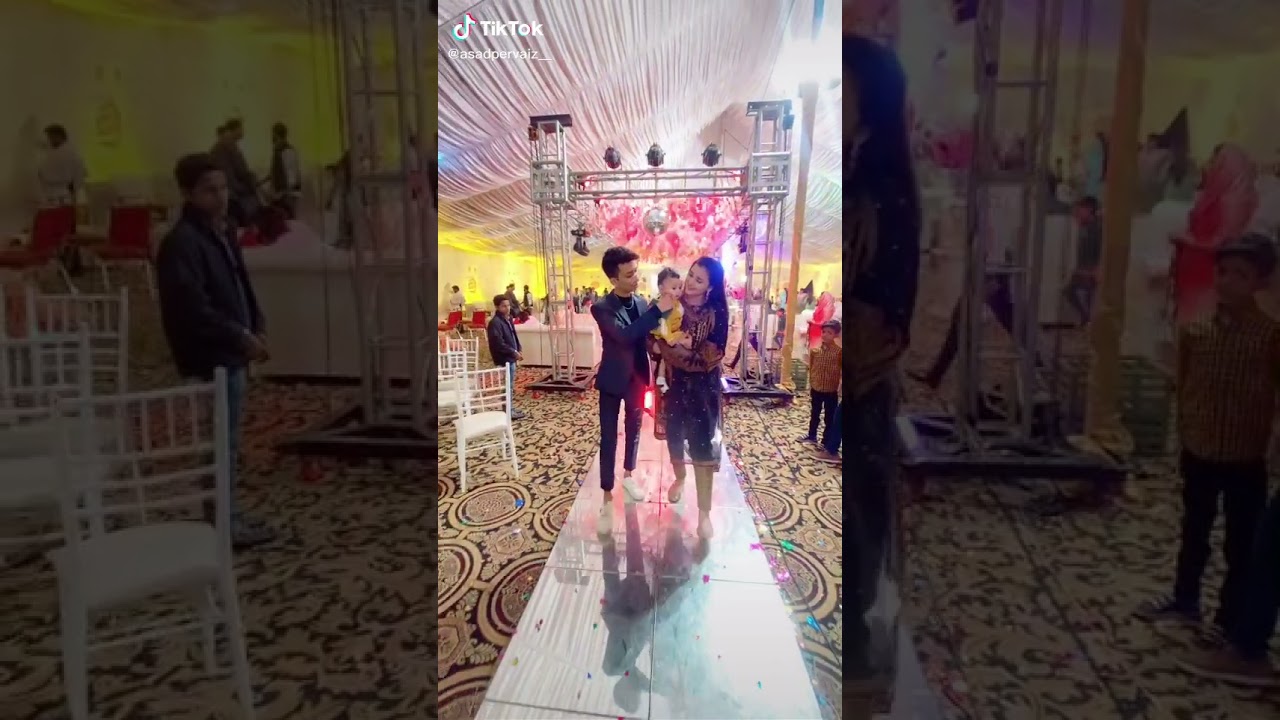 Asad and nimra with her cute baby new Tik Tok video