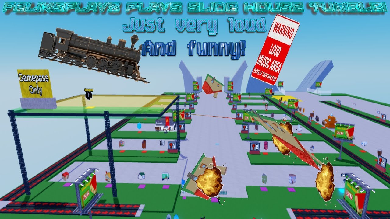 This Roblox Game Is CHAOS!! [joke vid] (LOUD NOISE WARNING) | Slide House Tumble