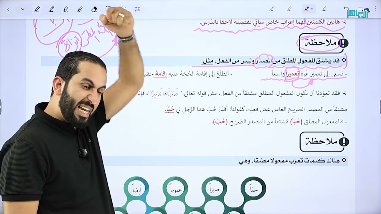 المفعول المطلق الجزء الثاني  اللغة العربية توجيهي 2008  أ. أحمد الحاج