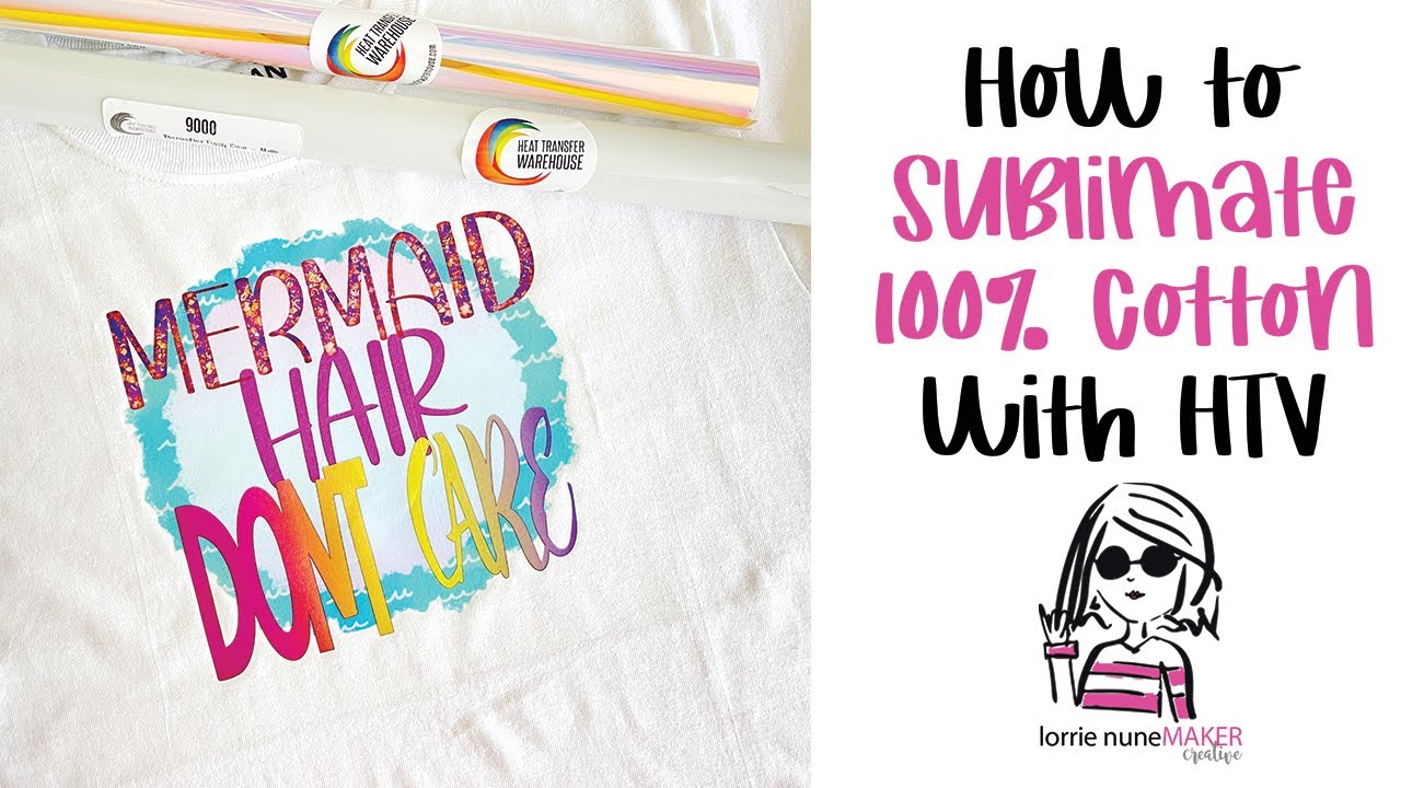How to Sublimation 100% Cotton with Clear HTV (Heat Transfer Vinyl)