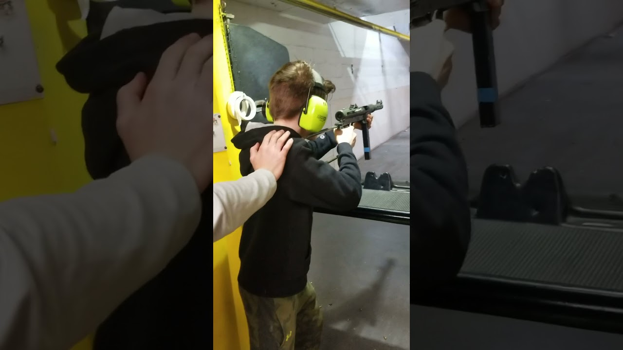 Kid Shoots FULL AUTO Swedish K M/45 Submachine Gun