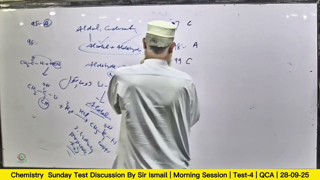Chemistry Test Discussion By Sir Ismail | Morning Session | Test-4 | QCA | Date: 28-09-25