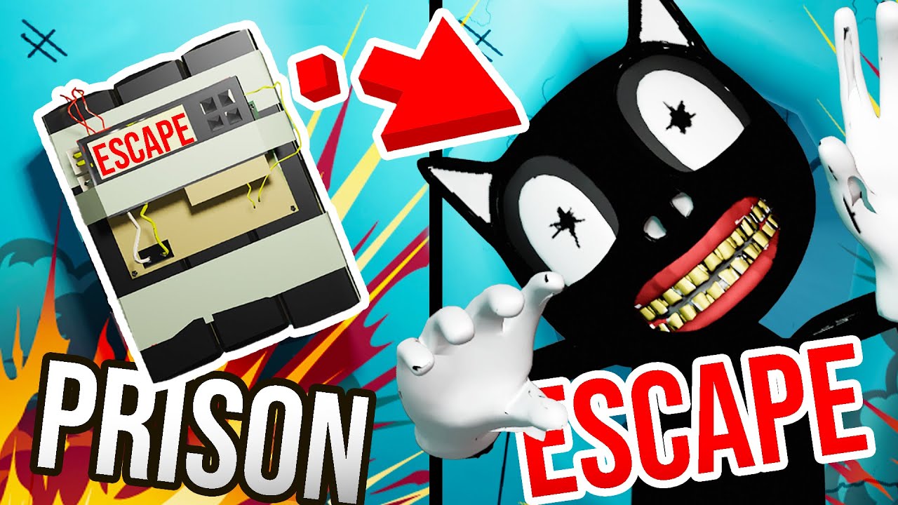 Escaping CARTOON CAT PRISON with BENDY'S SECRET BOMB!!?! (Prison Boss Bendy BATIM VR)