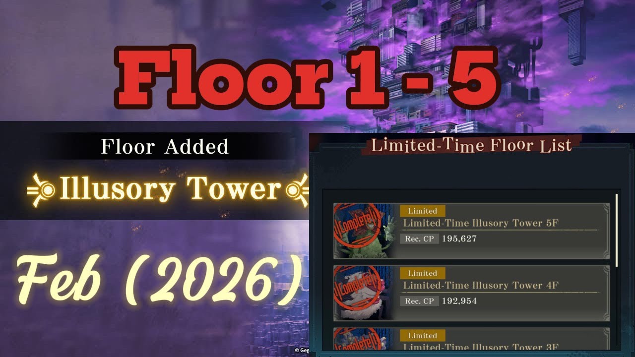 Time-Limited Floors 1-5 Floors - (Feb 2026) - Teams & Guides ! Jujutsu Kaisen Phantom Parade !
