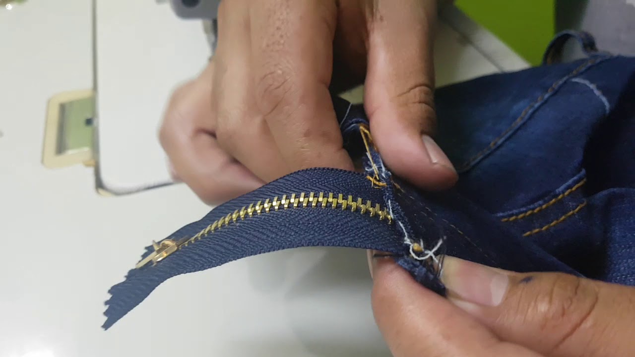 Como cambiar cierre de un pantalon en 15 min mesclilla jean vaquero