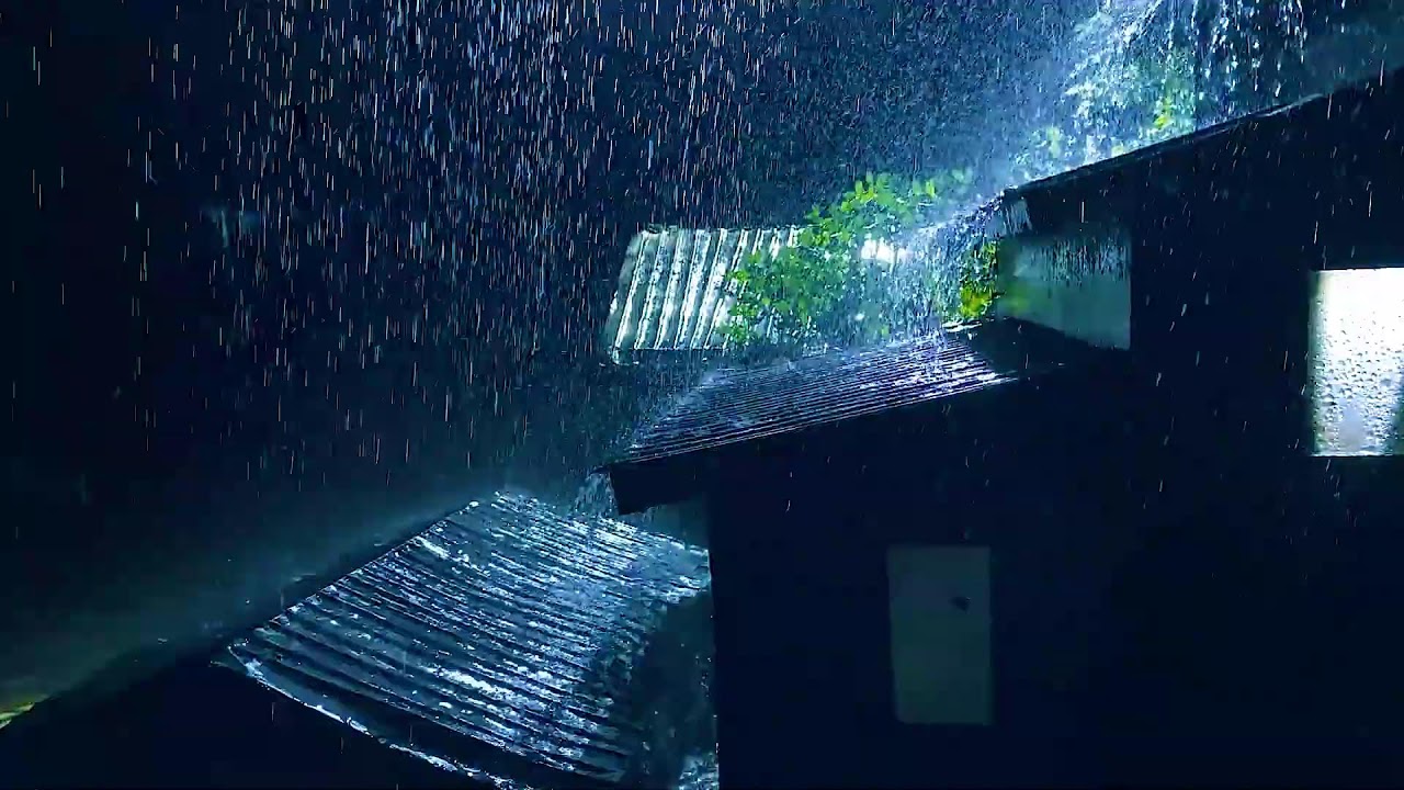 Heavy Rain & Thunder Sounds for Sleeping (BLACK SCREEN) | 10 Hours of Deep Sleep