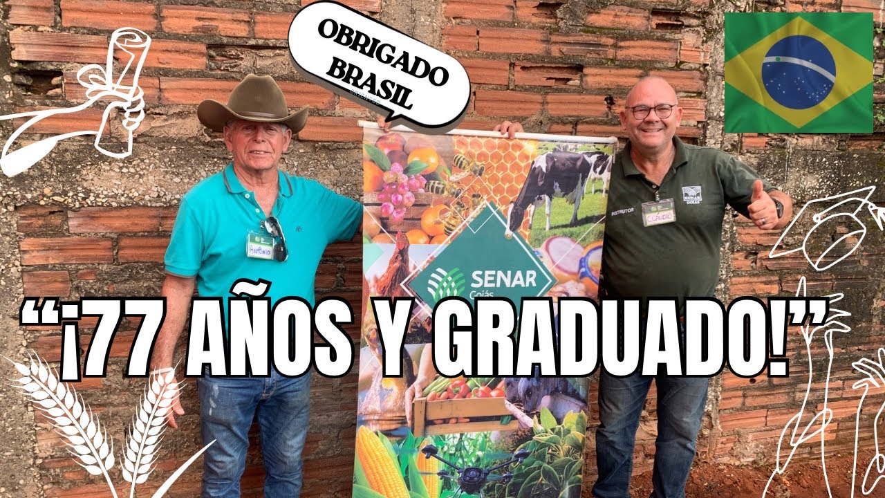 “¡Increíble! 😱Cubano se gradúa 🎓a los 77 en Brasil 🇧🇷”