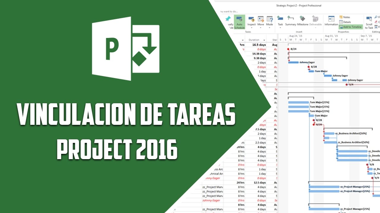 Project 2016 – Vinculación de tareas - Video 9
