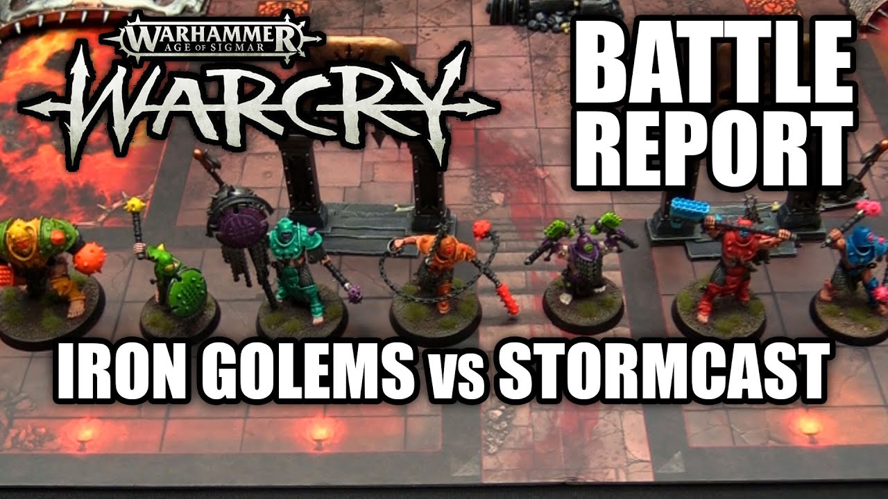 WARCRY CATACOMBS Battle Report #1 - Iron Golems vs Stormcast || Warhammer Age of Sigmar
