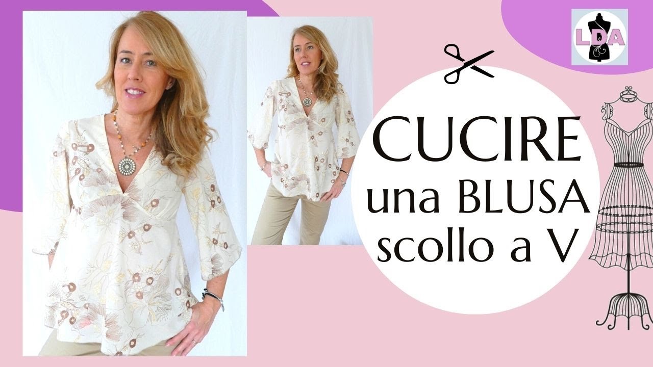 Cucire una camicia con scollo V