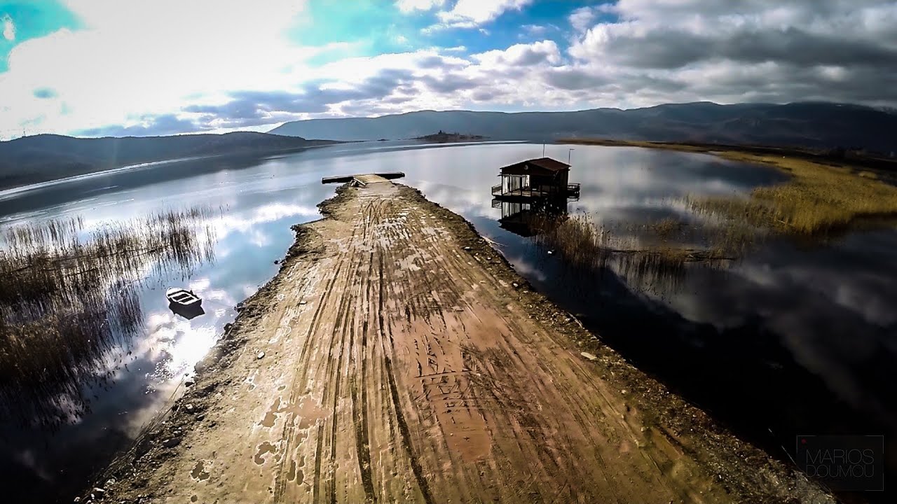 Lake Vegoritida - Aerial Video 7 Feb '14