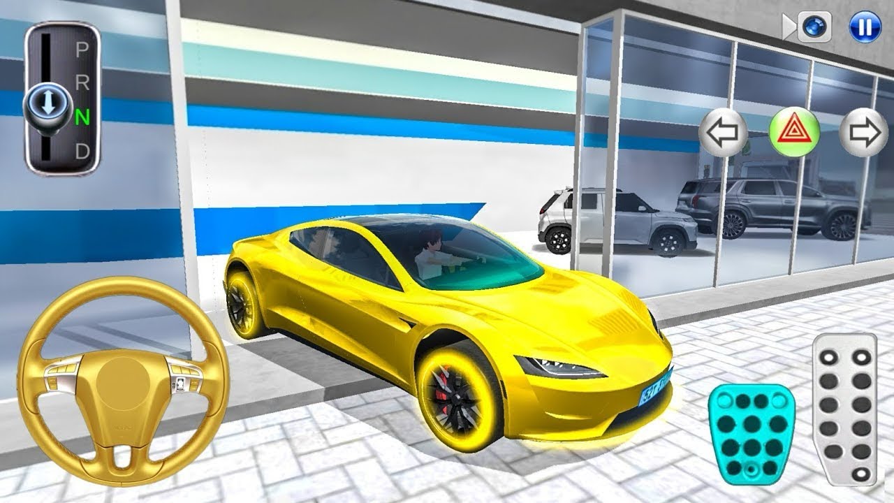 Today I Purchased Golden Tesla Electric EV 🔥- 3D Driving Class 2026 - Android Gameplay / Car Games 🎮