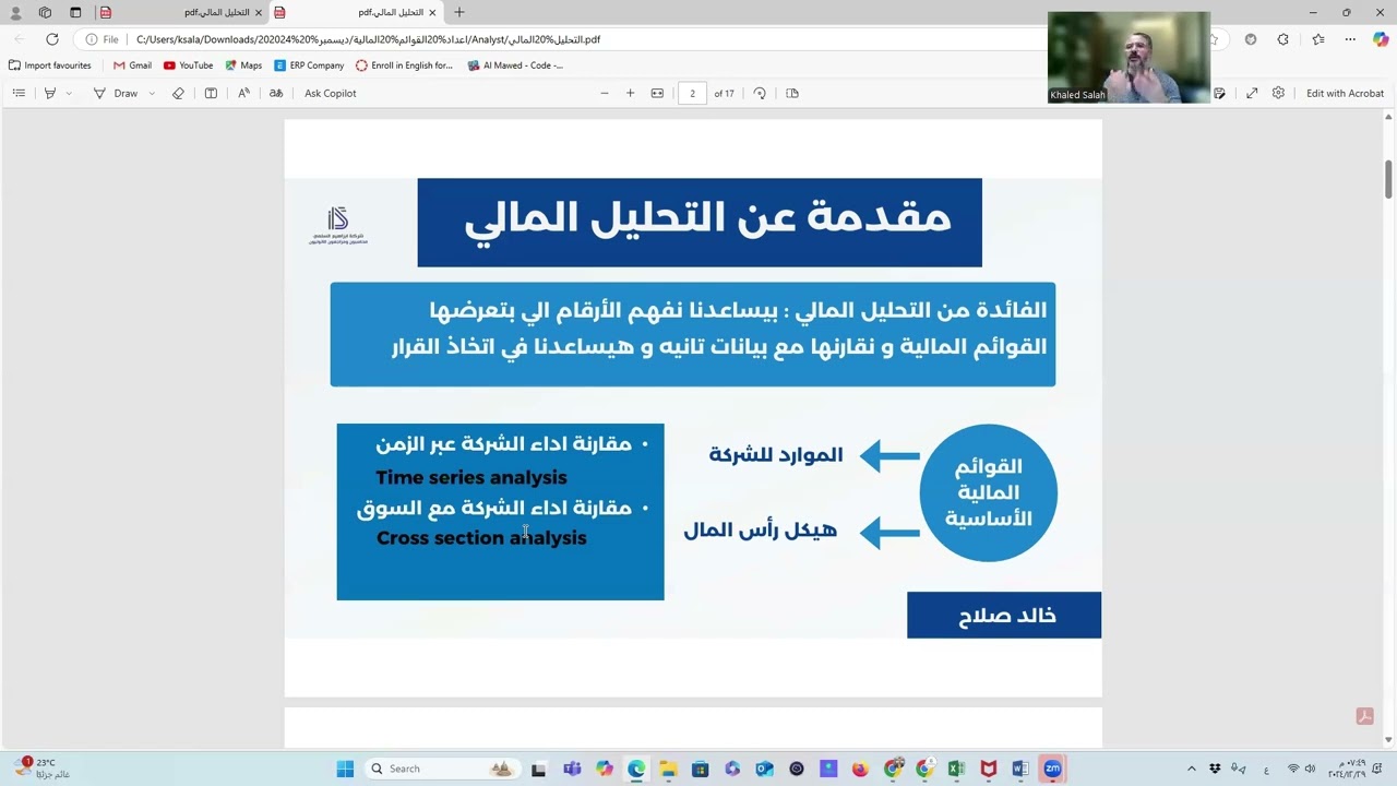 التحليل المالي للقوائم المالية