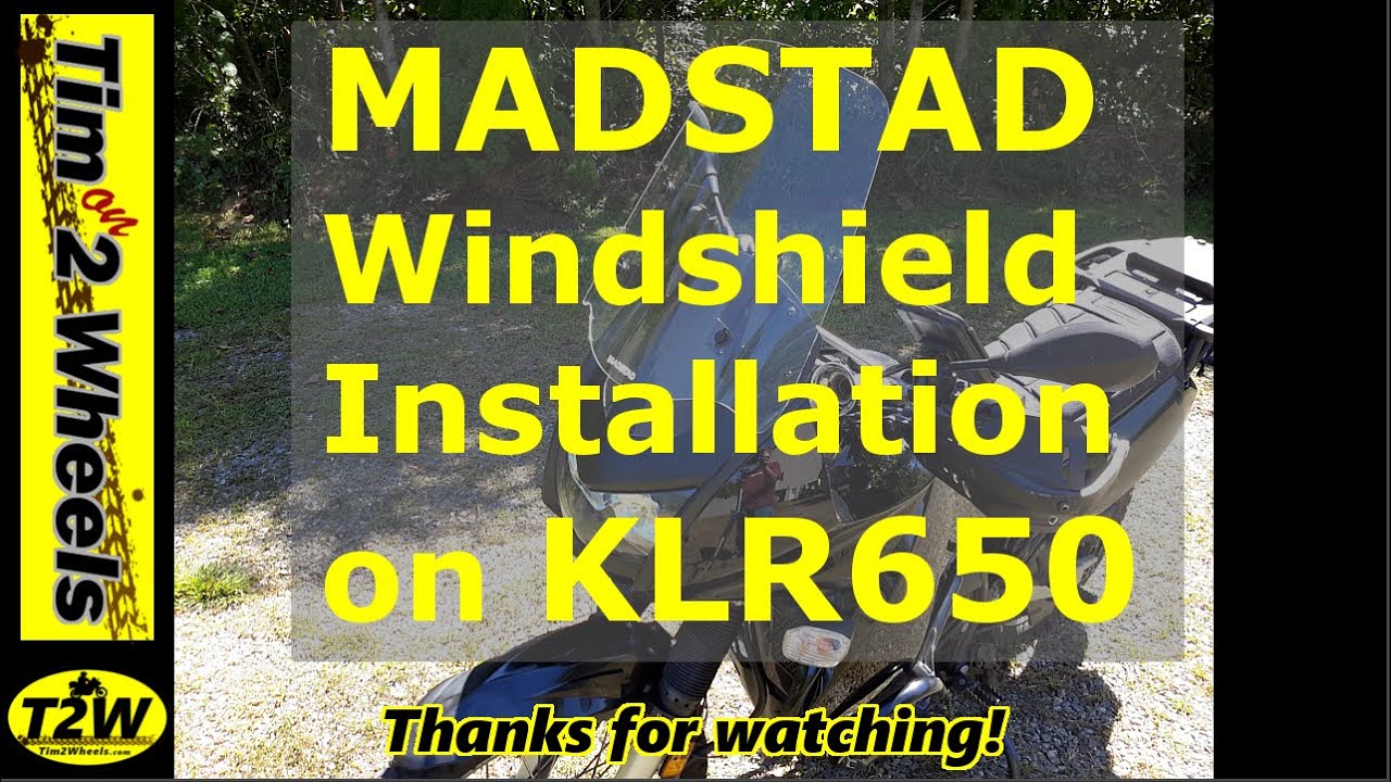 MADSTAD Windshield install on KLR650