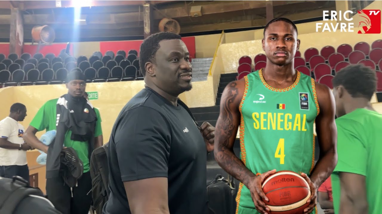 Mondial 2027- Arrivée des Lions du basket à Marius Ndiaye pour leur première séance d'entraînement