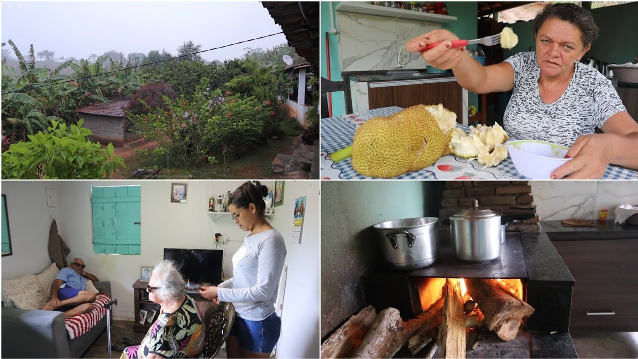 TOMANDO CAFÉ DA MANHÃ DEBAIXO DE CHUVAD 🌧️ VOVÓ MARIA CANTANDO PRA ANIVERSARIANTE MORENA 🥰