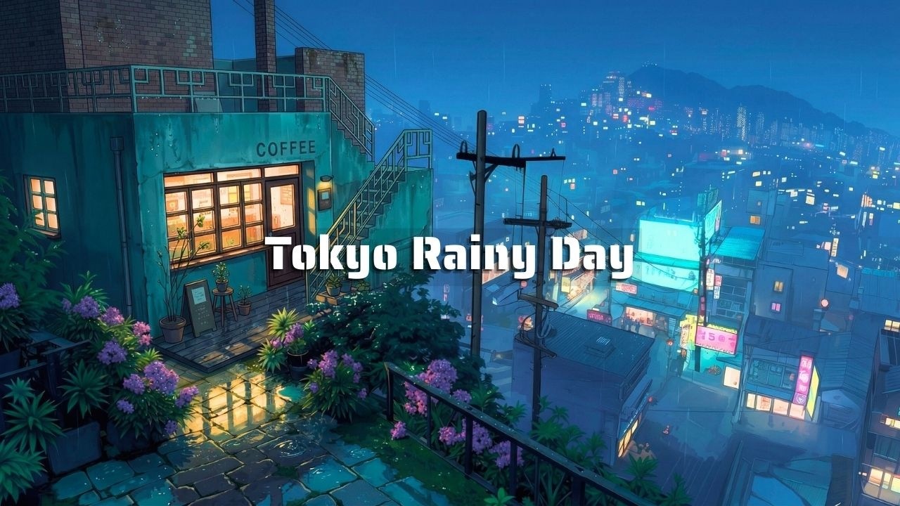 Rainy Tokyo Coffee Shop | Lofi Rain Ambience for Study & Sleep