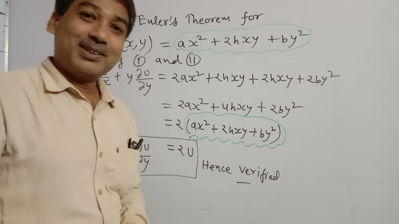 VERIFY EULER'S THEOREM OF GIVEN HOMOGENEOUS FUNCTION (PART-1)