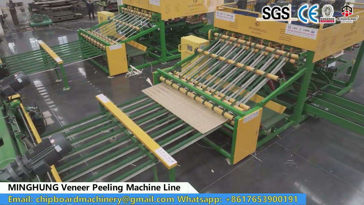 🔥Automatic Veneer Peeling Machine Line