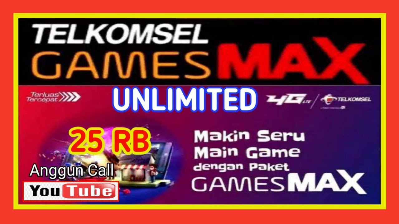Paket GameMax Unlimited Telkomsel l GameMax Unlimited Telkomsel 25 RB #gamemaxtelkomsel