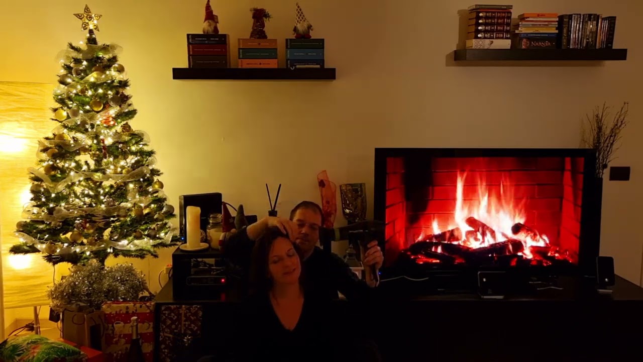 ASMR hair dryer sound. Special Happy Christmas!