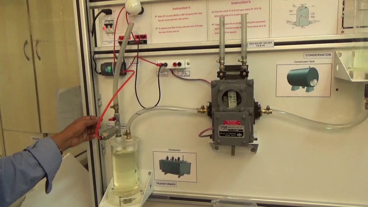 POWER PROTECTION RELAY TRAINER using Buchholz Relay ( Model-XPO-PRT/BUC