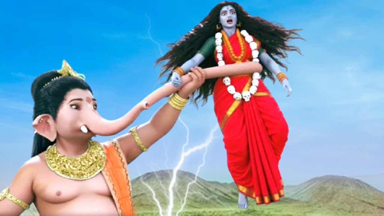 शैतान गणेश ने जब माँ काली को ही सूंड से बाँध दिया | Jai Maa Kali @Ladla Ganesh