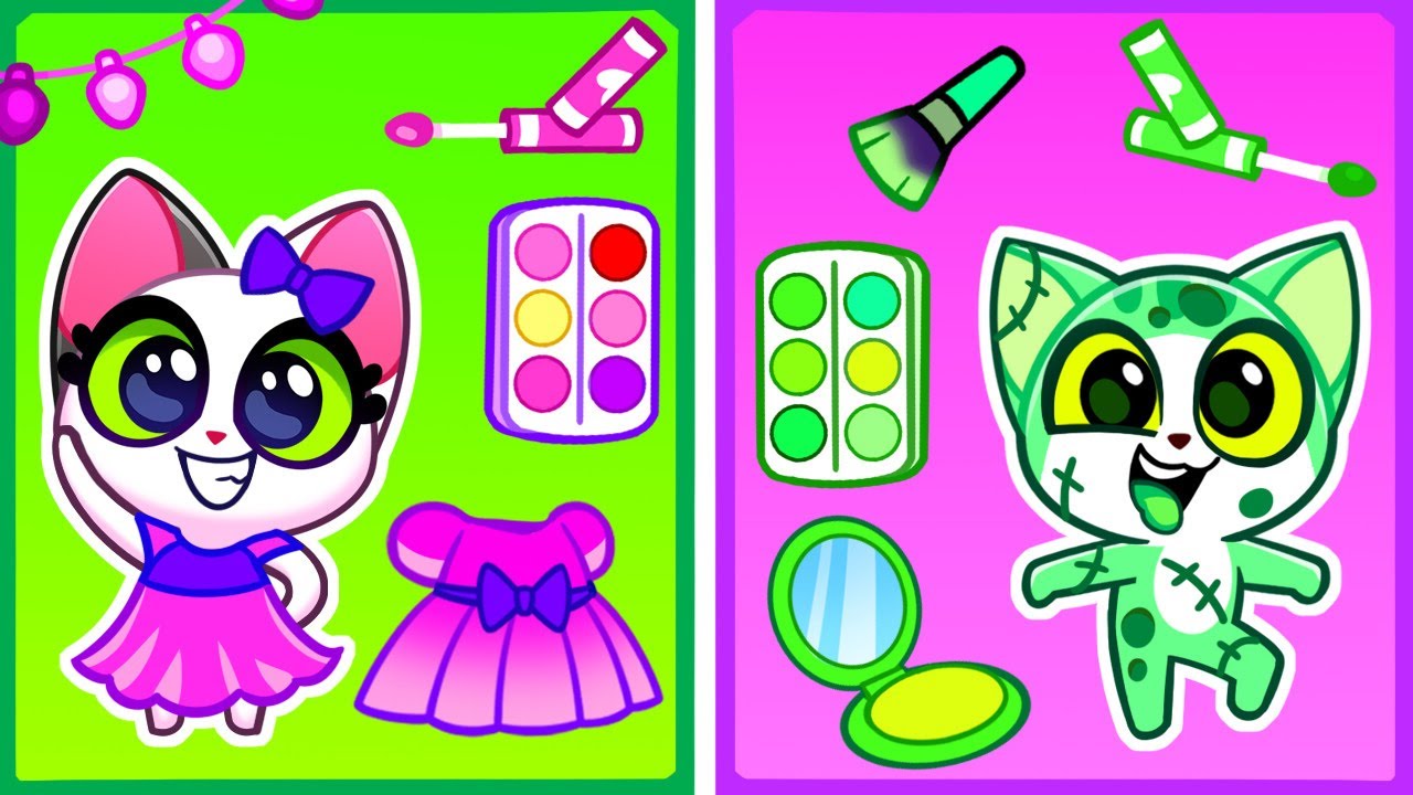 Pink Princess vs Green Zombie 💗💚 Dress-Up Game | Pretend Play for Kids