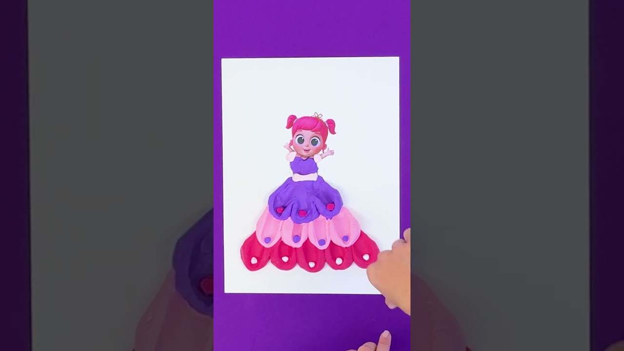 Making Princess Jill's Dress 💖 Clay ASMR #asmr #clay #diy #artsandcrafts #princess
