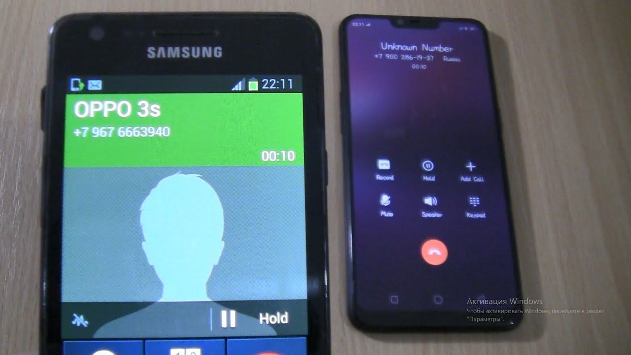 Incoming call & Outgoing call at the Same Time Samsung Galaxy S2 black+OPPO A3s