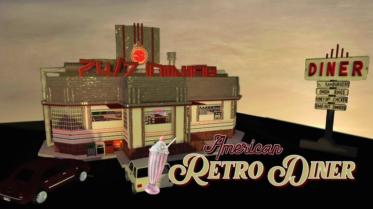 Bloxburg American Retro Diner Speedbuild