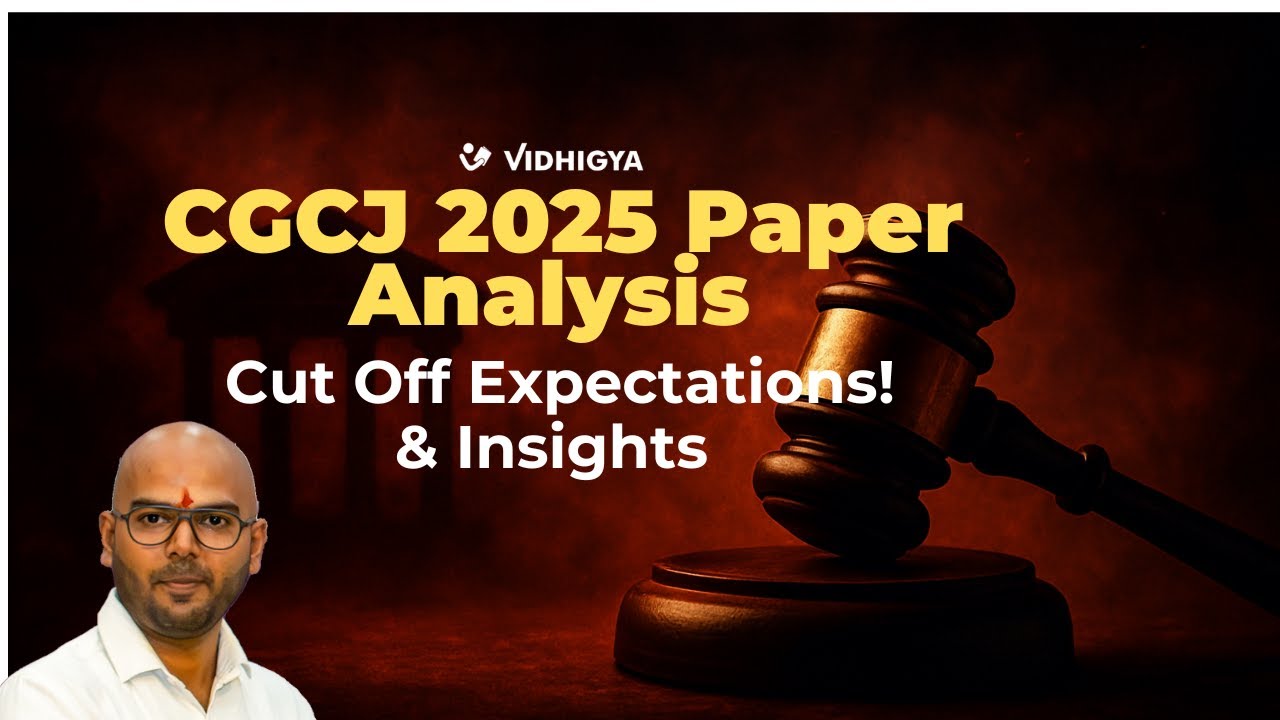 🔴 CGCJ 2025 Judiciary Exam Analysis | Paper Review + Cut Off LIVE