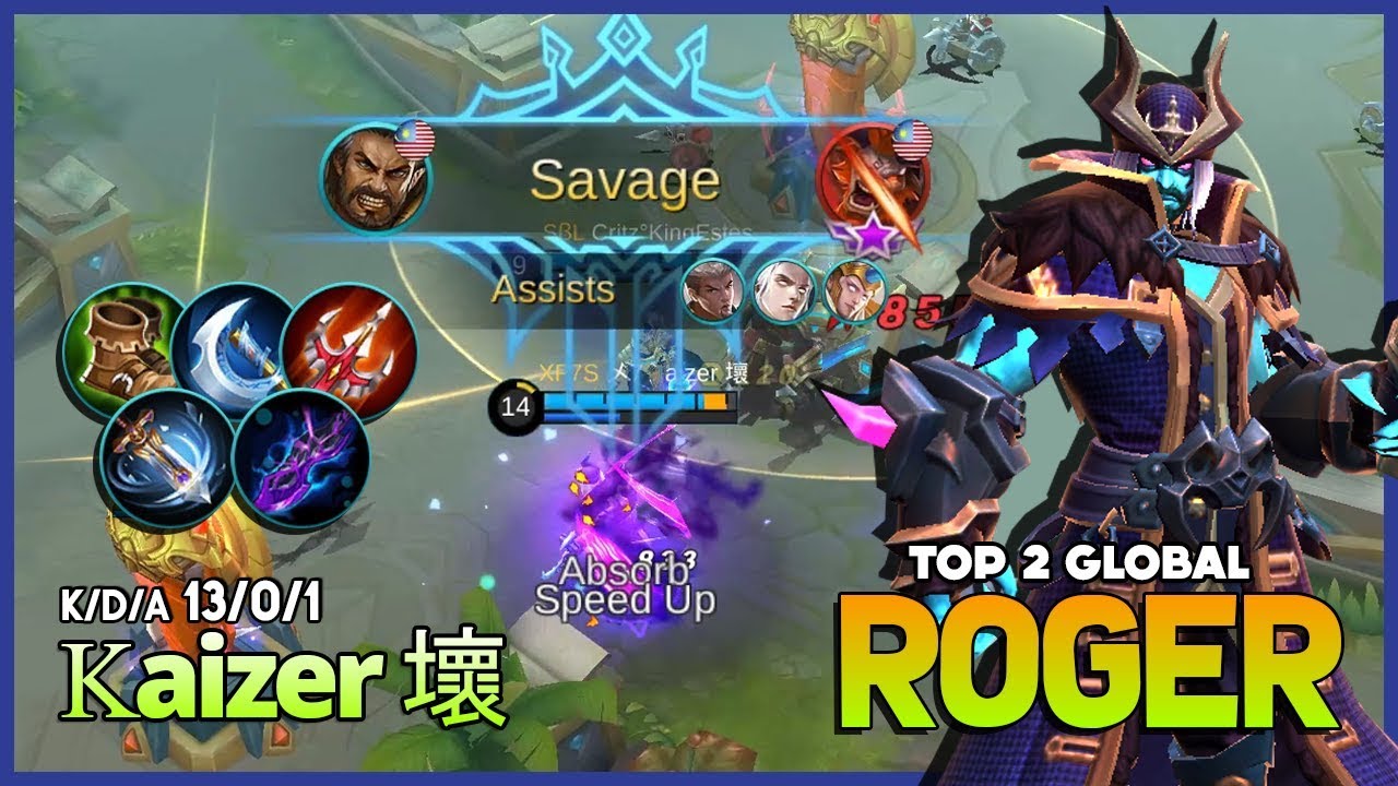 Perfect Savage Phantom Pirate with Brutal Damage Build! Ꮶaizer 壞 Top 2 Global Roger ~ MLBB