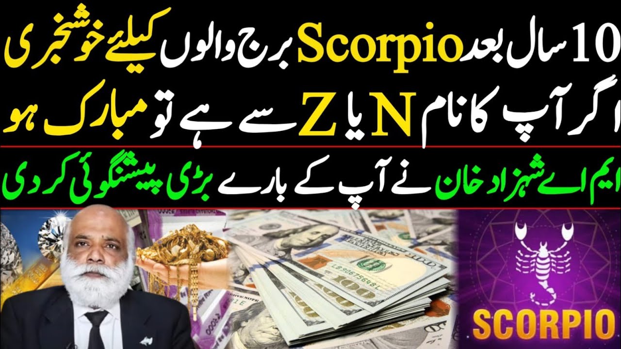 Scorpio Horoscope|Lucky Zodiac sign|N and Z Name's Alphabet lucky in September|M A Shahazad Khan 