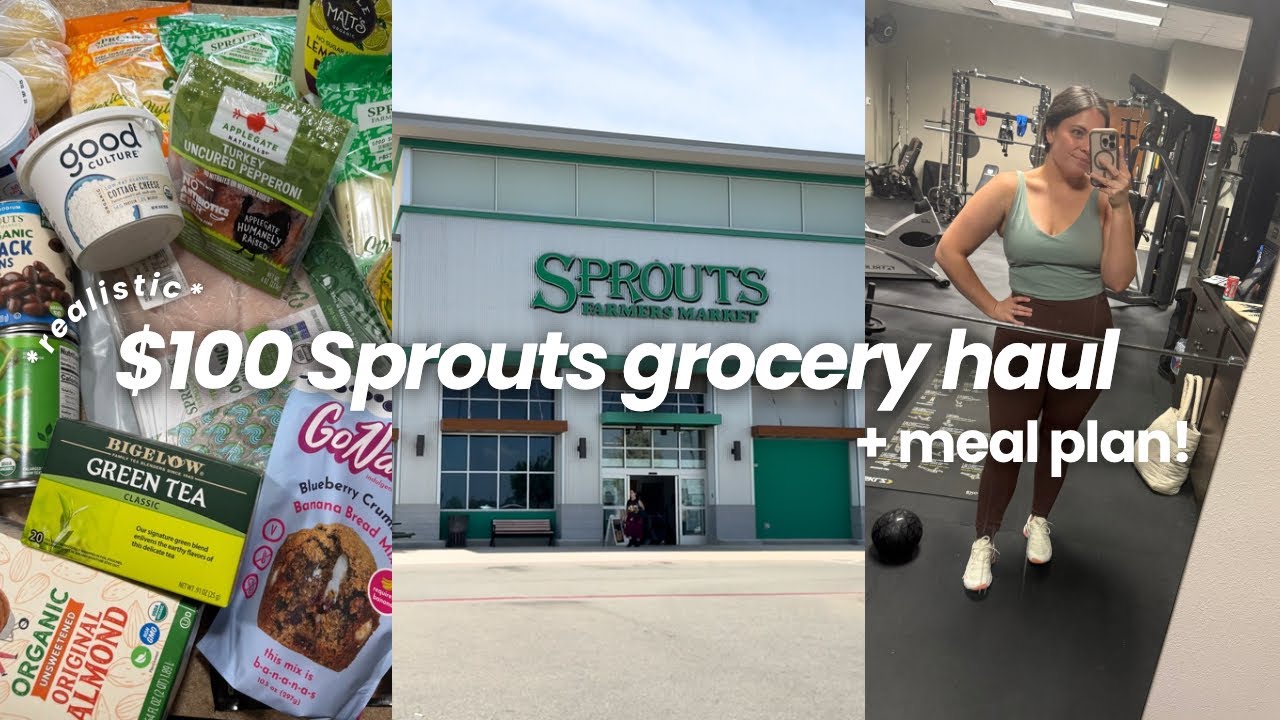 $100 Sprouts grocery haul & weekly meal plan for a busy work week! 